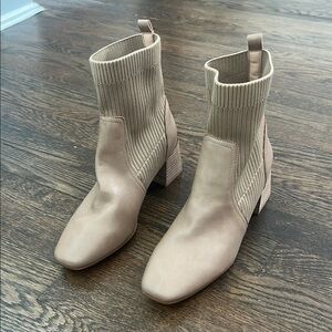 Cream Ankle Booties with Chic Design